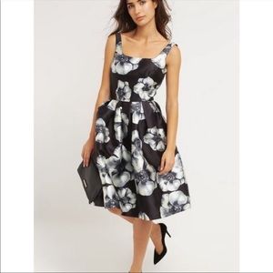 Chi Chi London Black Floral Dress Size 6